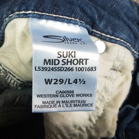Silver Suki Jean Shorts 29 - Picture 3 of 5